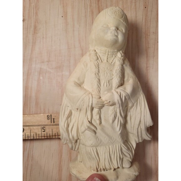 New Ceramic Bisque Ready To Paint Indian Native American GirL - Picture 10 of 13